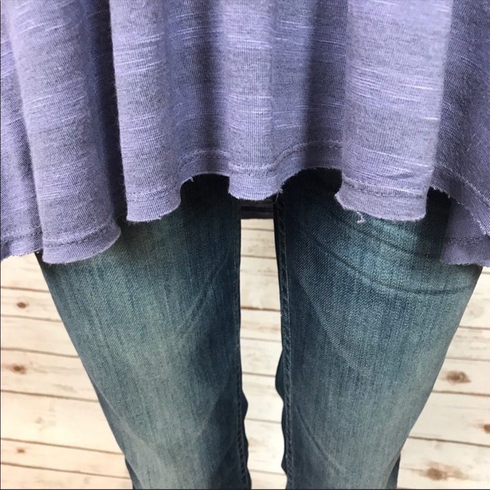 Free People/We The Free Purple Striped Shirt - Picture 3 of 5